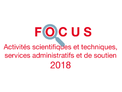 Couverture Focus Activités scientifiques et techniques 2018 Couverture Focus Activités scientifiques et techniques 2018