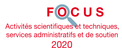 Couverture Focus Activités scientifiques et techniques 2020 Couverture Focus Activités scientifiques et techniques 2020