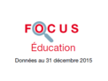 Couverture Focus Education 2015 Couverture Focus Education 2015
