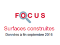 Couverture Focus Surfaces construites 2016 Couverture Focus Surfaces construites 2016