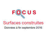 Couverture Focus Surfaces construites 2016