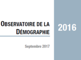 Couverture Observatoire Démographie 2016 Couverture Observatoire Démographie 2016