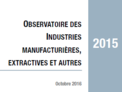 Couverture Observatoire Industrie 2015 Couverture Observatoire Industrie 2015
