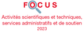 Couverture Focus Activités scientifiques et techniques,  services administratifs et de soutien 2023