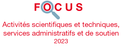 Couverture Focus Activités scientifiques et techniques, services administratifs et de soutien 2023 Couverture Focus Activités scientifiques et techniques, services administratifs et de soutien 2023