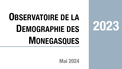 Couverture Observatoire Démographie 2023 Couverture Observatoire Démographie 2023